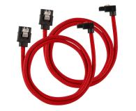 Kabel komputerowy CORSAIR Premium 60cm sleeved 2szt (kątowe) Czerwone CC-8900284